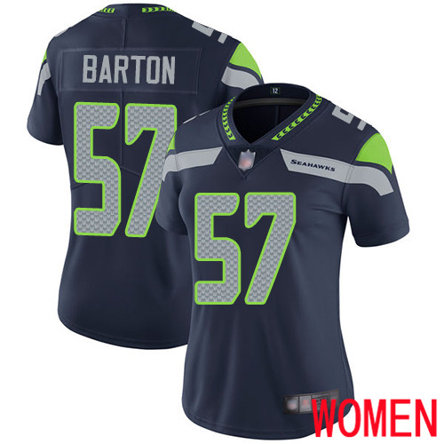 Seattle Seahawks Limited Navy Blue Women Cody Barton Home Jersey NFL Football #57 Vapor Untouchable
